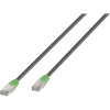 Vivanco 45913 RJ45 sieťové káble, prepojovacie káble CAT 6 F/UTP 10.00 m sivá, zelená tienený, guľatý 1 ks; 45913