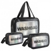 eCarla Súprava 3 kozmetických cestovných tašiek, čierna, WASHBAG