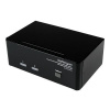 StarTech.com 2 Port KVM Switch - DVI and VGA w/ Audio and USB 2.0 Hub - Dual Monitor / Display / Screen KVM Switch - DVI VGA (SV231DDVDUA) - Přepínač KVM / audio / USB - 2 x KVM / zvuk / USB - 1 místn