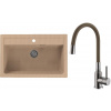 Set Alveus (dřez Atrox 40 Beige 55 + baterie Mintas Béžová/Kartáčovaná ocel) SETA25059