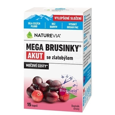 Swiaa Naturevia Mega Brusnice Akut 500 mg 15 kapsúl