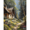 Norimpex diamantové maľovanie Chata v lese 30 x 40cm