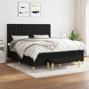 vidaXL Posteľný rám boxspring s matracom čierny 180x200 cm látka - Čierna - 19342-160929