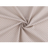 Bavlněná látka puntík METRÁŽ - 3 (344) béžová