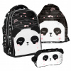 PASO PANDA ŠKOLSKÝ SET BATOH TAŠKA PLYŠOVÉ POUZDRO NA PEČIARNE PRE DIEVČATÁ ČIERNA (PASO PANDA ŠKOLSKÝ SET BATOH TAŠKA PLYŠOVÉ POUZDRO NA PEČIARNE PRE DIEVČATÁ ČIERNA)