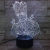 3Dmix 3DL-BTB039 – 3D LED nočná lampa - Groot (Grút) (Bluetooth reproduktor - farba biela)