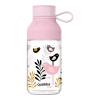 Quokka Plastová fľaša Ice Kids s pútkom Birds 430 ml 17x6 ružová