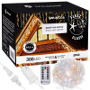 Springos LED kvaple - 14,5m, 300LED, 8 funkcií, ovládač, časovač, IP44, duálna biela
