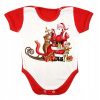 Detské body - Bavlna s krátkym rukávom tela - výrobca detského oblečenia veľkosti 122 pripevnená západkou (Vianočné darčeky Mikołaj)