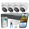 MONITOROVACÍ SET 4 KUPOLOVÉ KAMERY DAHUA IP POE ULTRA HD 8Mpx S FUNKCIAMI AI
