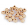 Dřevěné korálky nelakované Ø15 mm Varianta: přírodní sv., Balení: 1000 ks