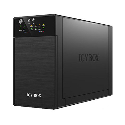 Icy Box External RAID system for 2x3,5'' SATA I/II/III, USB 3.0, eSATA, Black IB-RD3620SU3