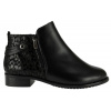 Dámské zimní kotníkové boty kožené De Plus 9642-K-M - black/F-241 černé zateplené na široké chodidlo - 40
