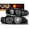 BMW E39 95-03 - predné čierna svetlá s ANGEL EYES a LED smerovky
