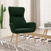 vidaXL Relaxačné kreslo tmavozelené zamatové - Zelená - 69446-24253