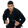 BJJ kimono gi Tatami Elements Superlite - Black černé + BÍLÝ PÁSEK Velikost: A3
