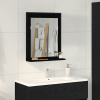 vidaXL Zrkadlo do kúpeľne Čierny dub 50x12x60 cm Kompozitné drevo 862222