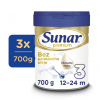 3x SUNAR Premium 3 Mlieko batoľacie 700 g