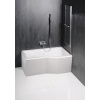 Polysan ODESSA pneumatická vanová zástěna 970 mm, stříbrný rám, čiré sklo,37127