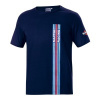 Sparco Martini Racing tričko Big Stripes tmavě modré