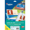 Agipa Vizitkový papier, 90x50mm, , A4, s mikroperforáciou, 200g, 10 hárkov