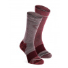 Trekové ponožky dámske Ortovox Alpine Mid Socks - wild rose