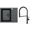 Set Alveus (dřez Cadit 10 Black Edition Black 91 + baterie Deep black Černá matná) SETA24004