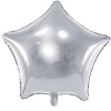 PartyDeco Balónik fóliový Hviezda strieborná 70cm