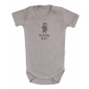 Mamatti Dojčenské body krátky rukáv Bear -sivá 86 (12-18m)