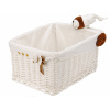 Kôš, košík - Univerzálny kôš biely prúžok (Kôbový košík na košík Bear 26x23x17cm)