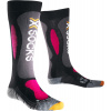 dámske lyžiarske ponožky X-Socks Ski Carving Silver Socks Women - Black/Violet 35-36