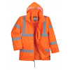 PORTWEST HI-VIS TRAFFIC RT63 / Nepremokavá reflexná bunda - HV oranžová S