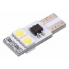 Žárovka 4 SMD LED 12V T10 s rezistorem CAN-BUS ready bílá Compass 33793