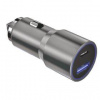 Adaptér do auta WG USB/USB-C, 38W + USB-C kábel 1m (11312) strieborný