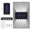 Záhradná fasádna lampa - Solárne nástenné svietidlo, solárny súmrakový senzor, 100W x2 (Solar Solar Solar Solar Solar Lamp Dwilight Sensor 100W x2)