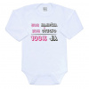 Body s potlačou New Baby 50% MAMIČKA + 50% OTECKO - 100% JA ružové
