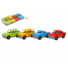 Teddies Súprava áut/autíček 4ks plast na voľný chod