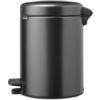 Odpadkový kôš s pedálom NewIcon 5 l tmavosivý