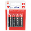 Batéria alkalická, AA (LR6), AA, 1.5V, Verbatim, blister, 4-pack, 49921