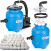 PIESKOVÁ PUMPA FILTR DO BAZÉNA 100W PIESKOVEJ FILTRÁCIE 4000 l/h + GULIČKY AQUA