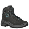 Dámske trekové topánky LOWA RENEGADE EVO GTX MID Ws Wide asfalt/turquoise - čierne Veľkosť EU: 37,5