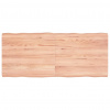 vidaXL Stolová doska svetlohnedá 140x60x(2-6)cm ošetrený masív hrany - Hnedá - 188507-122413