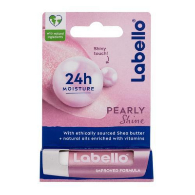 Labello Pearly Shine 24h Moisture Lip Balm hydratačný a vyživujúci balzam na pery 4.8 g