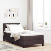 zahrada-XL Posteľ boxspring s matracom Tmavohnedá 90 x 200 cm látka 3338660