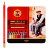 Pastelky KOH-I-NOOR Mondeluz, akvarelové, sada 48 ks v plech. boxe
