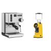 Rancilio Silvia BC + Eureka Helios 65, yellow
