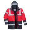 PORTWEST Bunda Contrast Traffic S466 Hi-Vis, zateplená, nepromokavá, reflexní POR-S466RNRXXXL 3XL Červená/navy