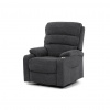 AUTRONIC Polohovacie kreslo, elektrické káblové ovládanie, šedá, látka, TV-S8348 GREY2