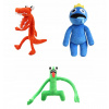 Rozprávkový plyšák - SET RAINBOW FRIENDS MASKOT MODRÁ ORANŽOVÁ ZELENÁ (Maskot dúhový priatelia modrá oranžová zelená sada)