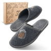 Slippers Pánske domáce filcové papuče s motívom piva, veľkosť 41 | šedá SLIP118/41